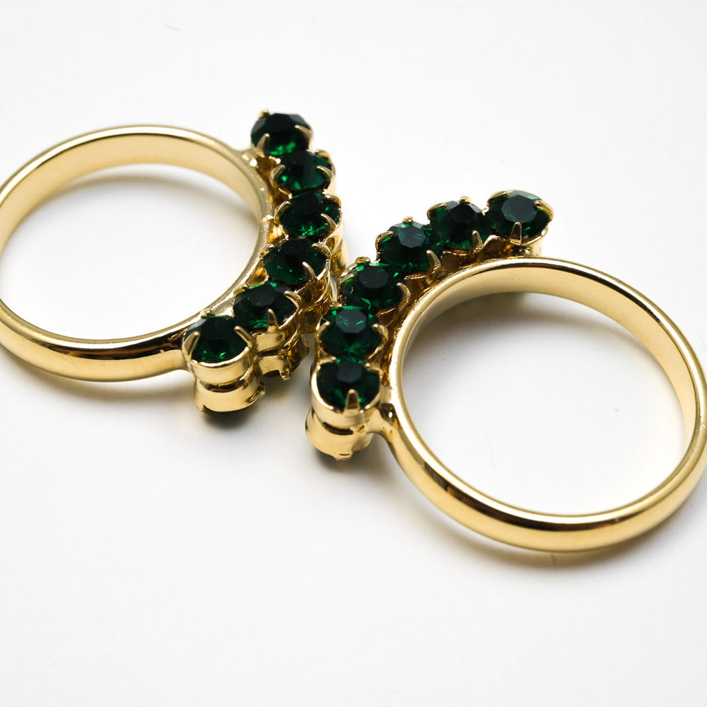 Bague femme – tendance – strass coloré Aurage-or 24 carats