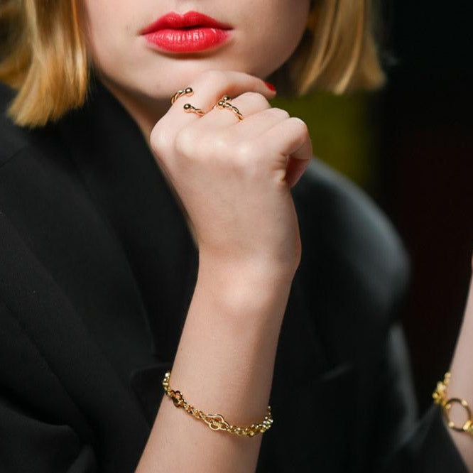 bracelet aurage femme-trefle-vintage-or 24 carats