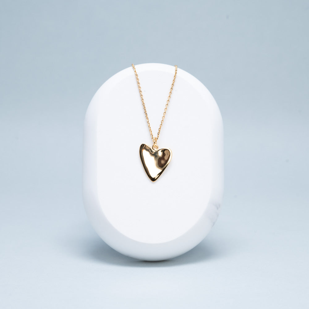 collier femme aurage - symbole amour - coeur-or 24 carats