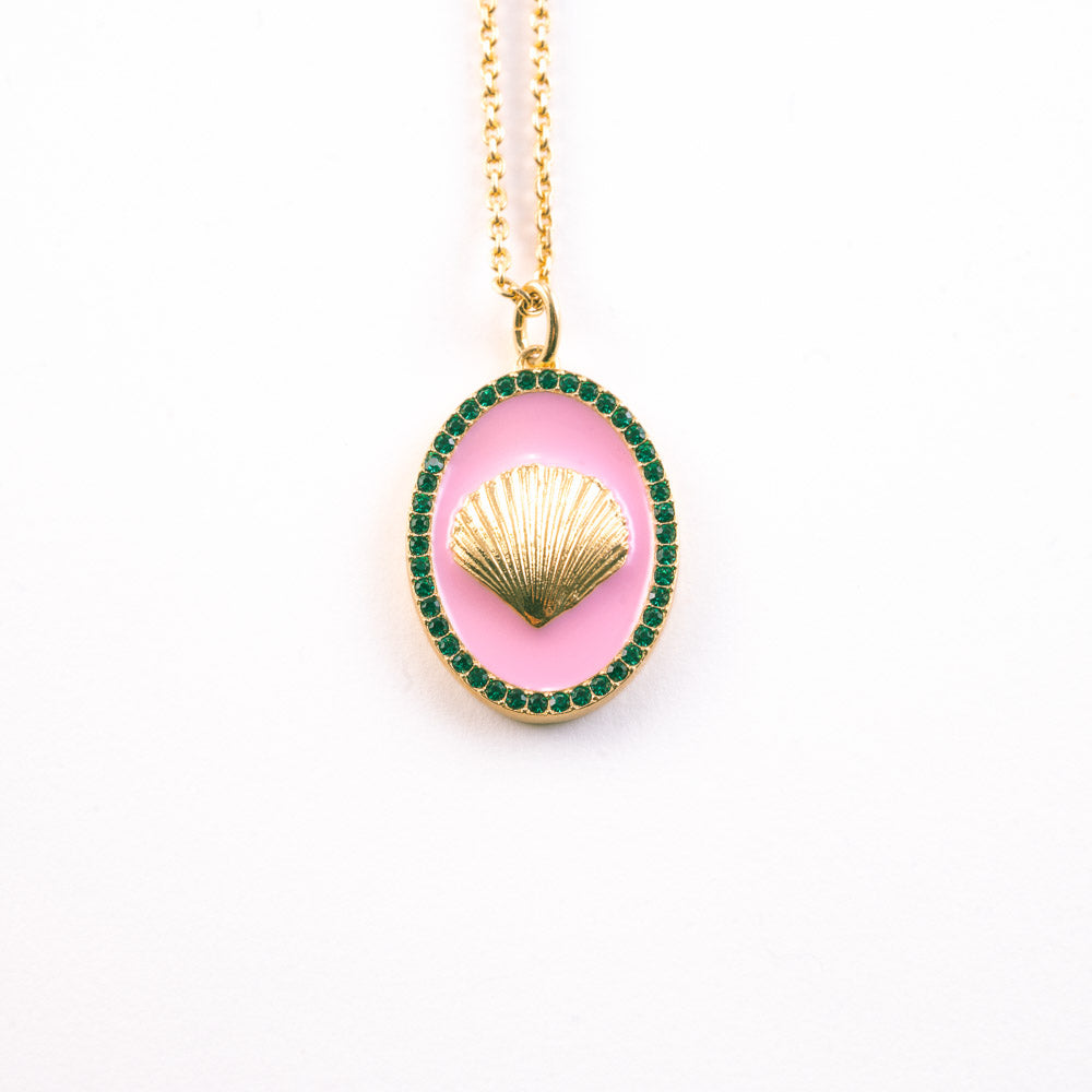 Collier médaille femme – symbole de feminite – émail coloré Aurage