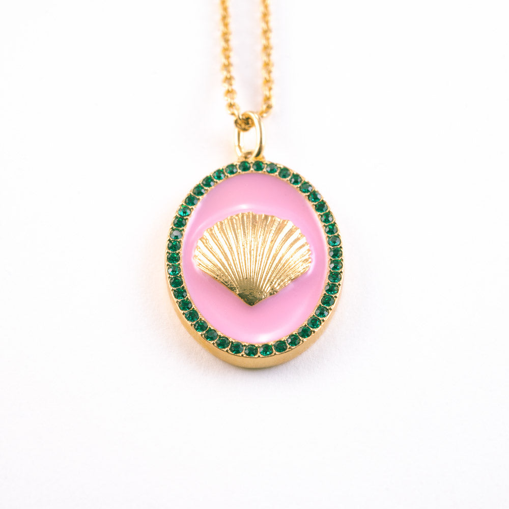 Collier médaille femme – symbole de protection – émail coloré Aurage