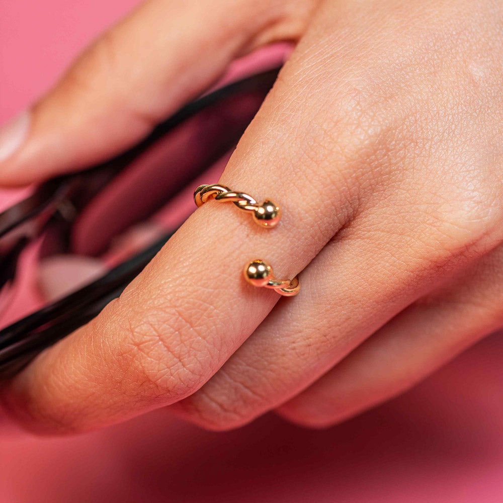 aurage bague femme - toit et moi - tendance - or 24 carats