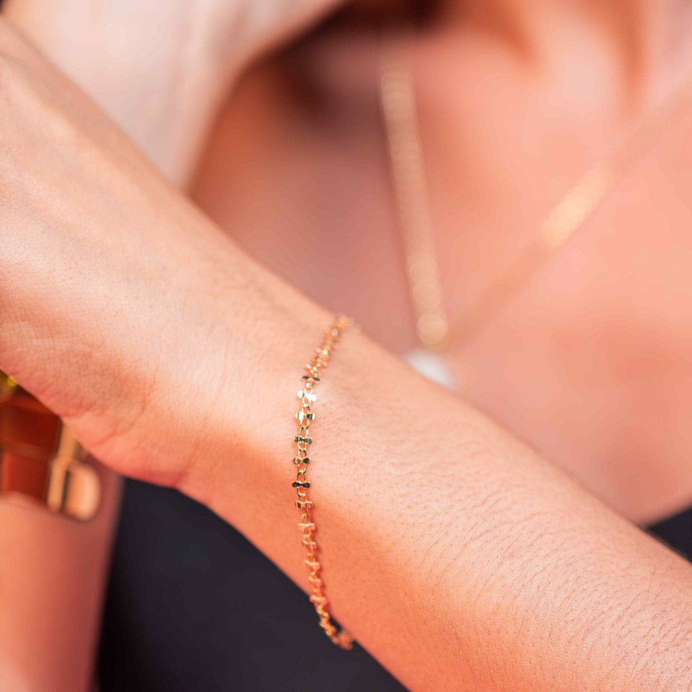 aurage bracelet femme - chaine - fine - or 18 carats - tendance