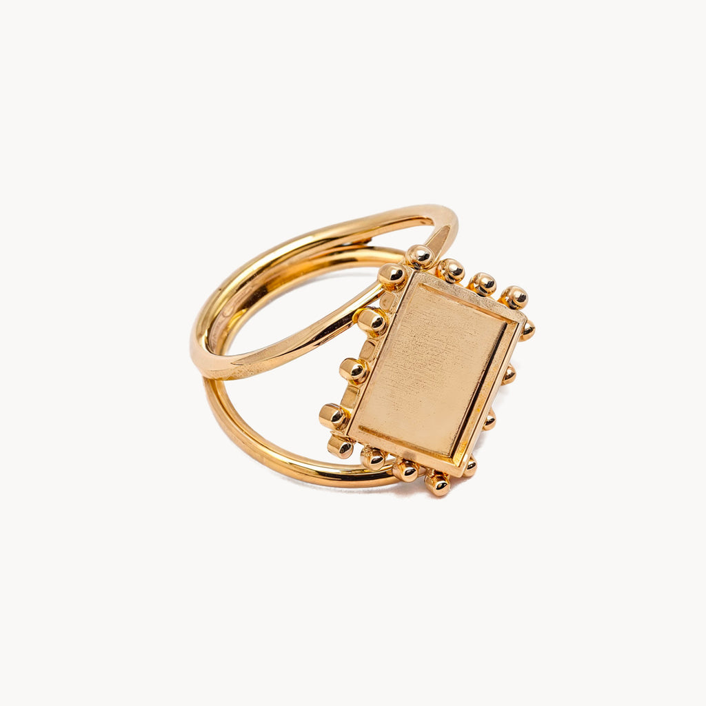 bague femme – symbole de jeu-amour – or 24 carats- Aurage