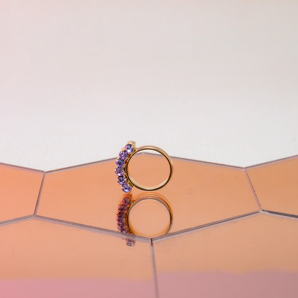  Bague femme – tendance – strass coloré Aurage