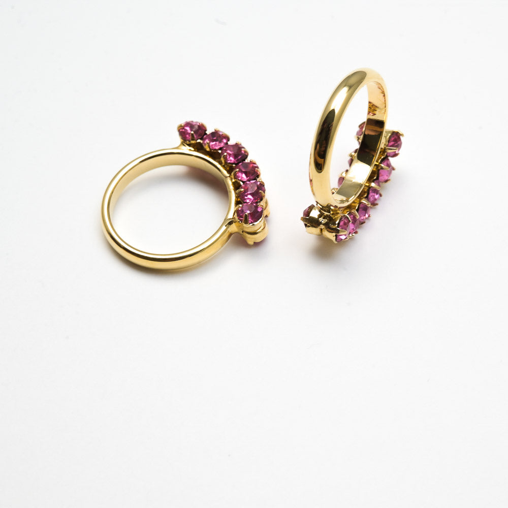  Bague femme – tendance – strass coloré Aurage