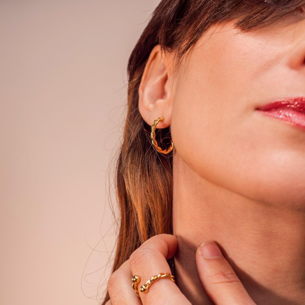 boucles d oreilles aurage femme-elegance-or 24 carats