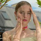 boucles d oreilles femme aurage - symbole jeu -or 24 carats