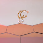 boucles d oreilles femme aurage - audacieuse - torsade-nacre -or 24 carats