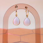 boucles d oreilles aurage femme - rose - vintage - or 24 carats