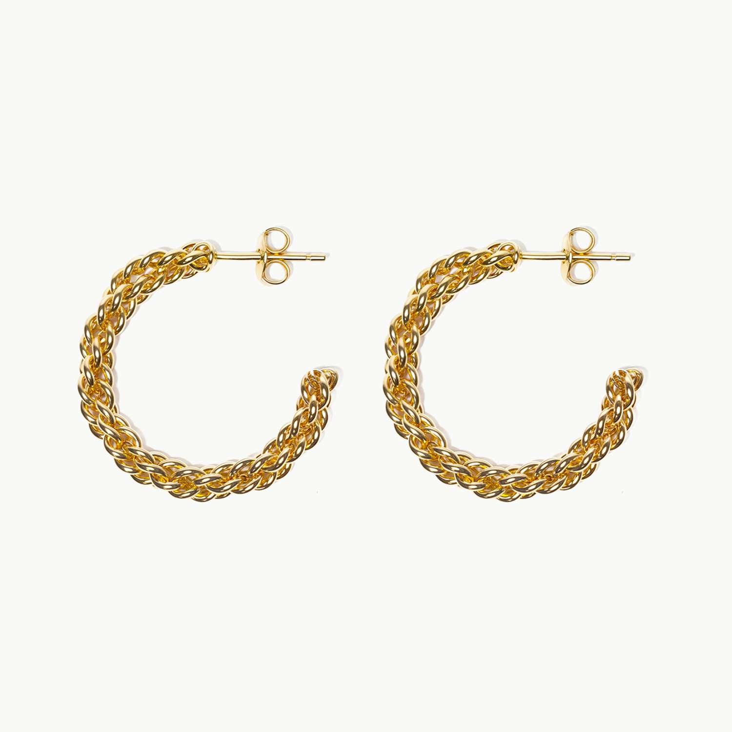 boucles d oreilles femme aurage - symbole feminite - torsade -or 24 carats