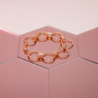 bracelet aurage femme-grosse chaine-retro-or 24 carats