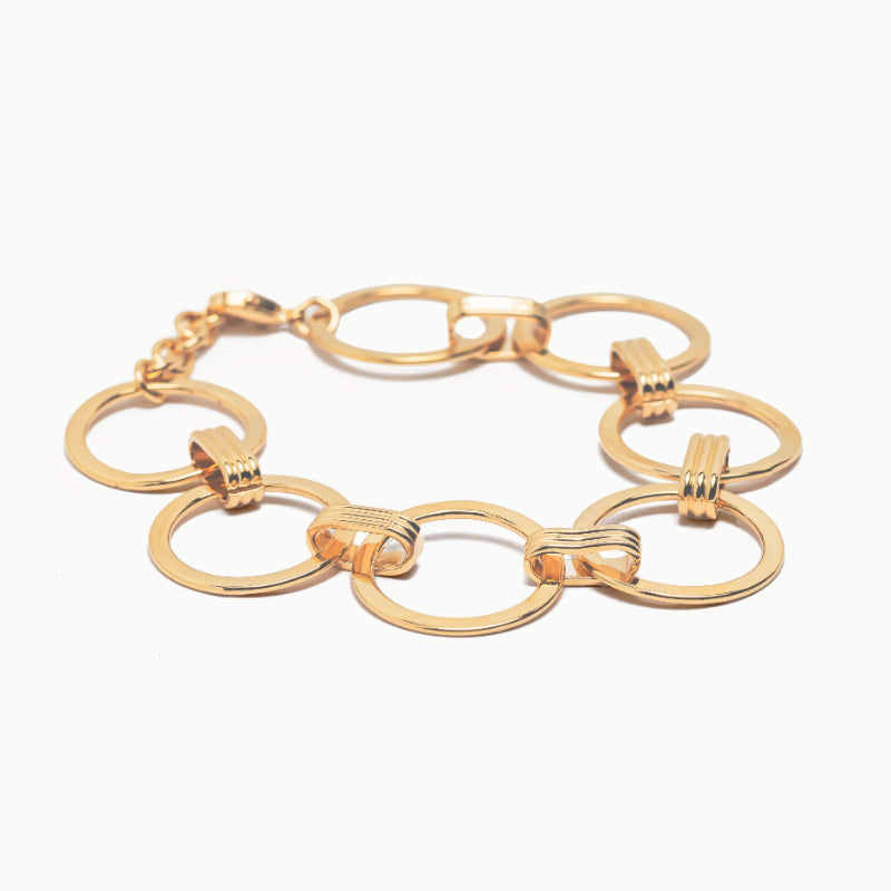 bracelet aurage femme-maille-cercle-or 24 carats