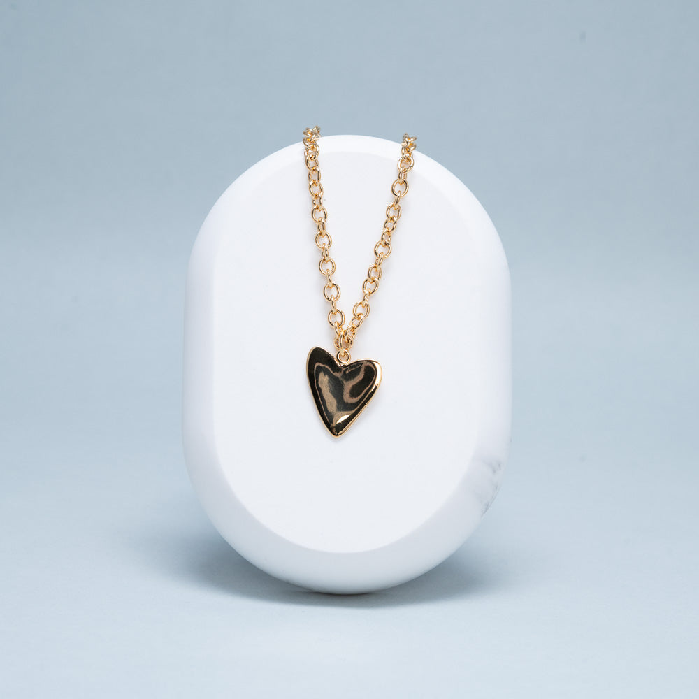 collier femme aurage - symbole amour - coeur-or 24 carats