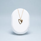 collier femme aurage - symbole amour - coeur-or 24 carats