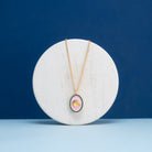 Collier médaille femme – symbole de féminité – émail coloré Aurage