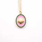 Collier médaille femme – symbole de feminite – émail coloré Aurage