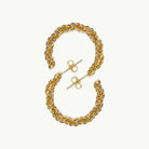 boucles d oreilles femme aurage - symbole  infini - torsade -or 24 carats