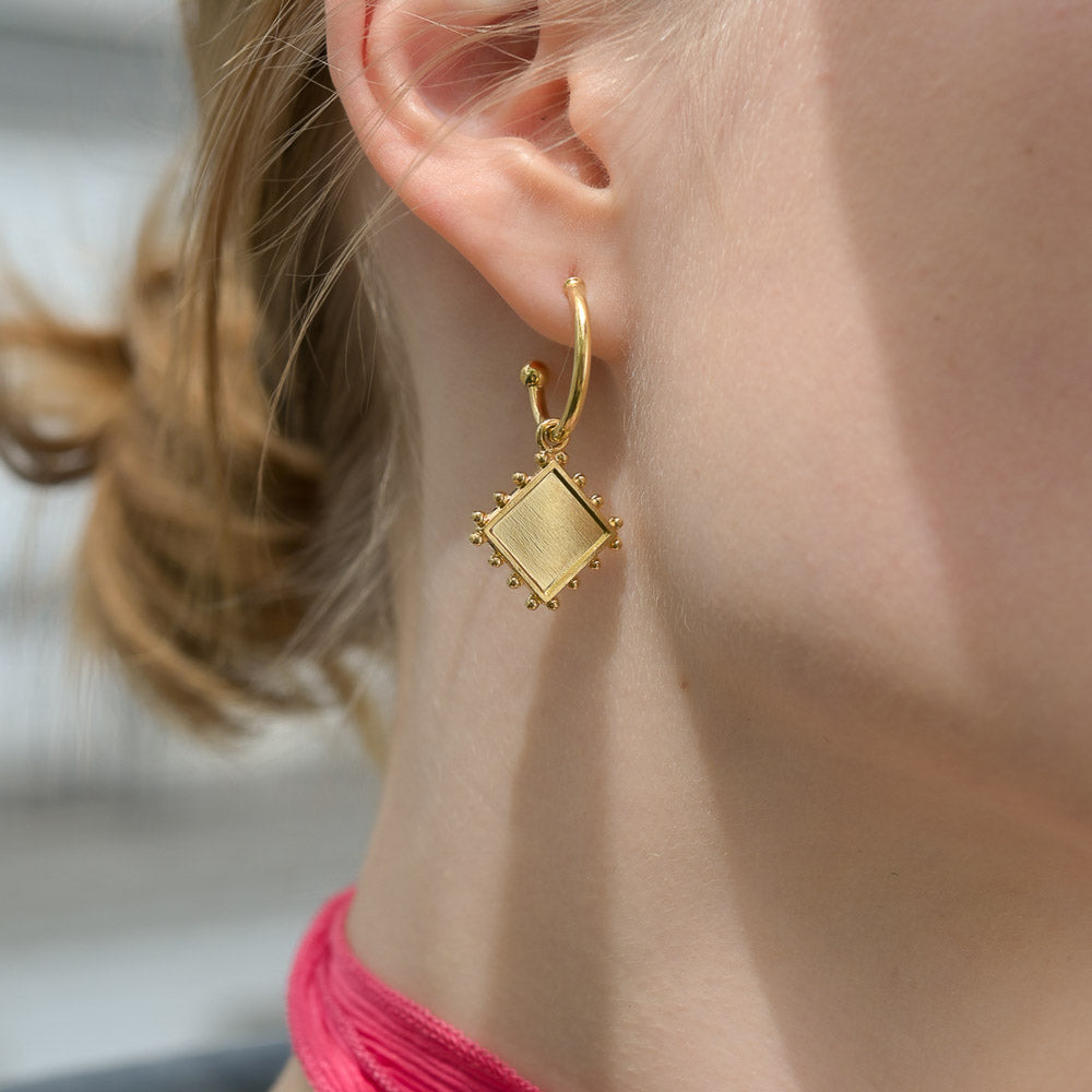 boucles d oreilles femme aurage - tendance -or 24 carats