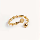 aurage bague femme - toi et moi - intemporelle - or 24 carats