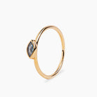 aurage bague femme - zircon bleu - or 18 carats