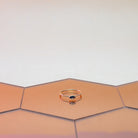 aurage bague femme - zircon bleu - solitaire