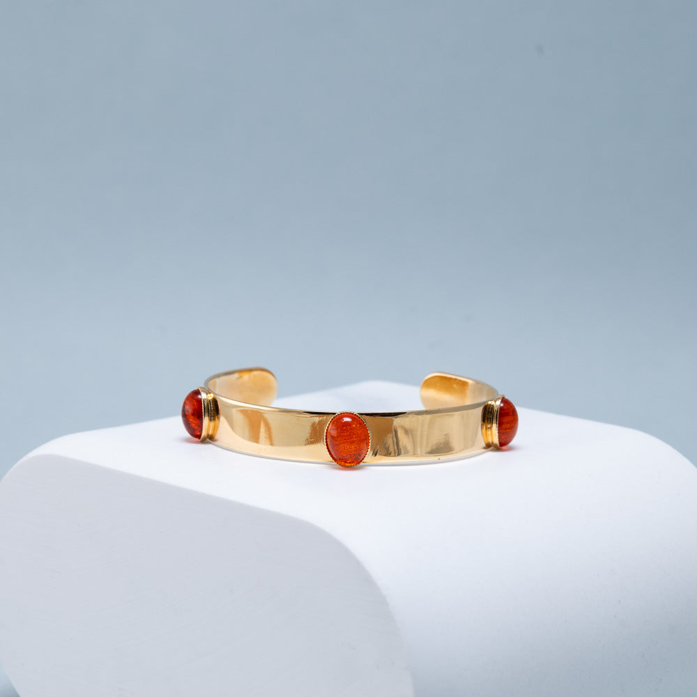 aurage bracelet femme-jonc-orange-or24carats