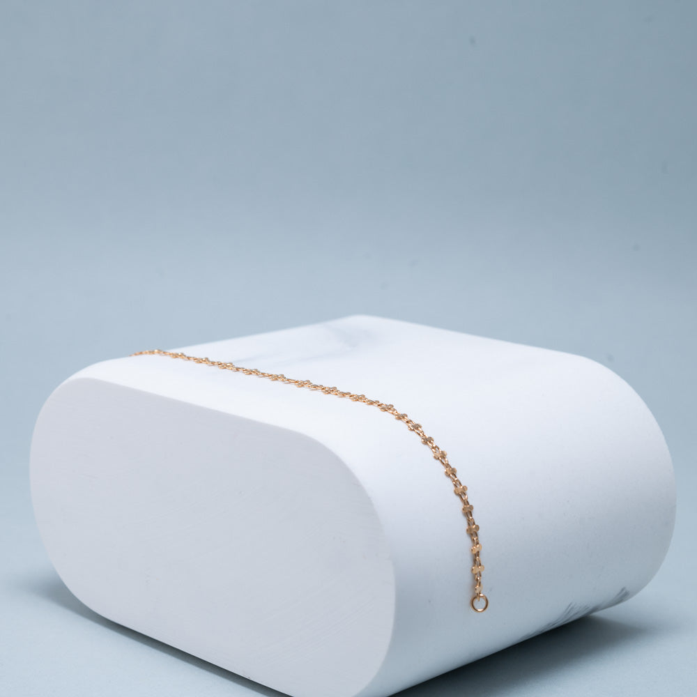 aurage bracelet femme - fin - maille trefle - or 18 carats